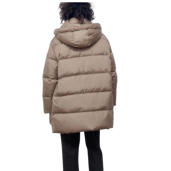 NWT ZARA Water And Wind Protection Hooded Down  Blogger Favorite Coat - Picture 7 of 16